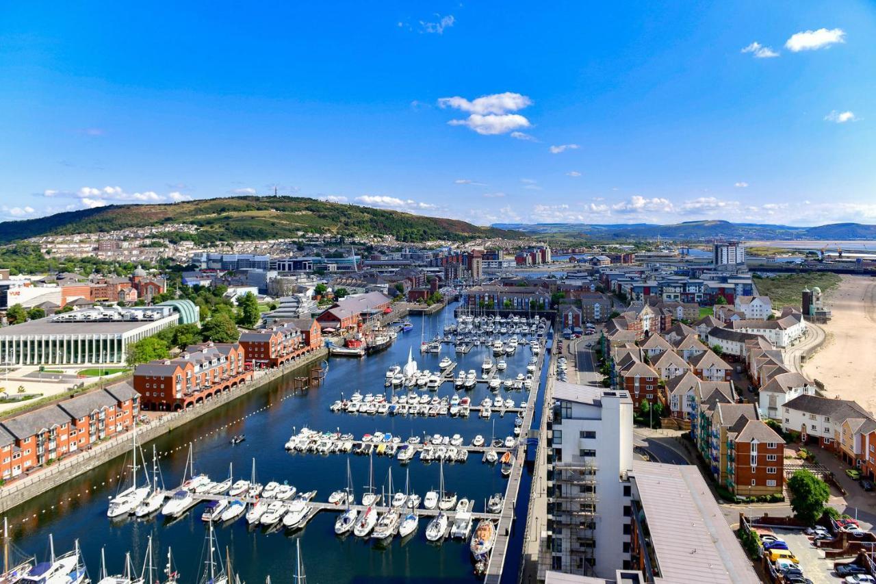 Just Stay Wales - Meridian Tower Marina & City View - 2 Bed Apartment Swansea Zewnętrze zdjęcie